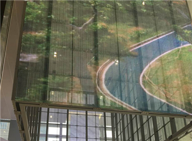 银行led透明显示屏项目案例解析